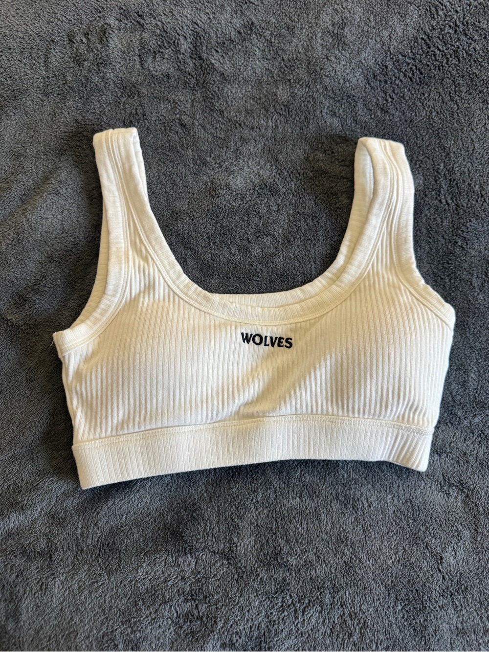 Darc Sport Cream Ribbed 'Wolves' Seamless Sports Bra